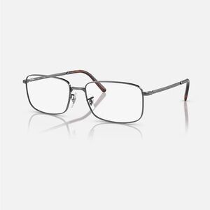 RAY-BAN Eyeglasses Unisex Classic Rectangular Gunmetal Tortoise RB3717